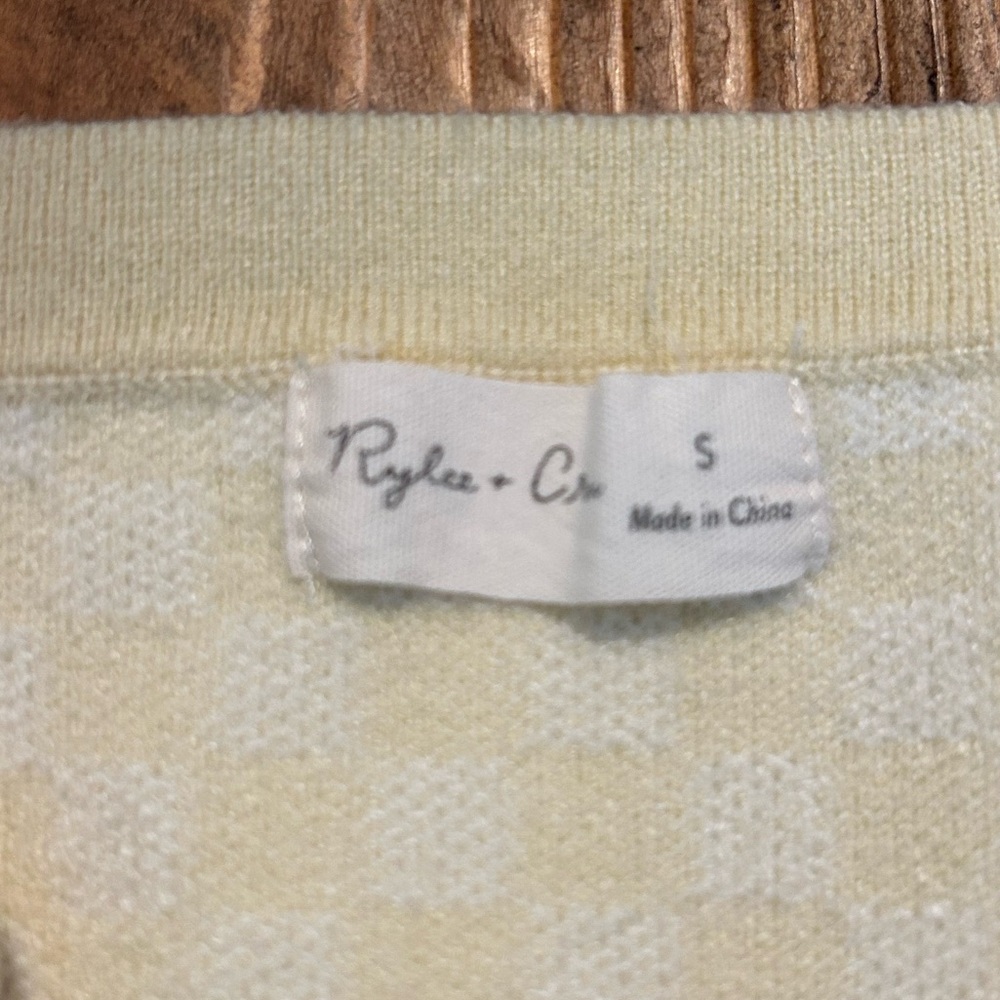 Rylee + Cru Checker Set in Yellow. Bottoms size XS and Top size S - Picture 5 of 13